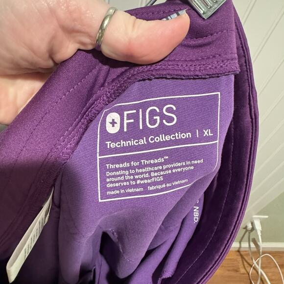Figs Zamora Joggers Scrub Pants Violet Space Dye Size XL - Picture 6 of 6